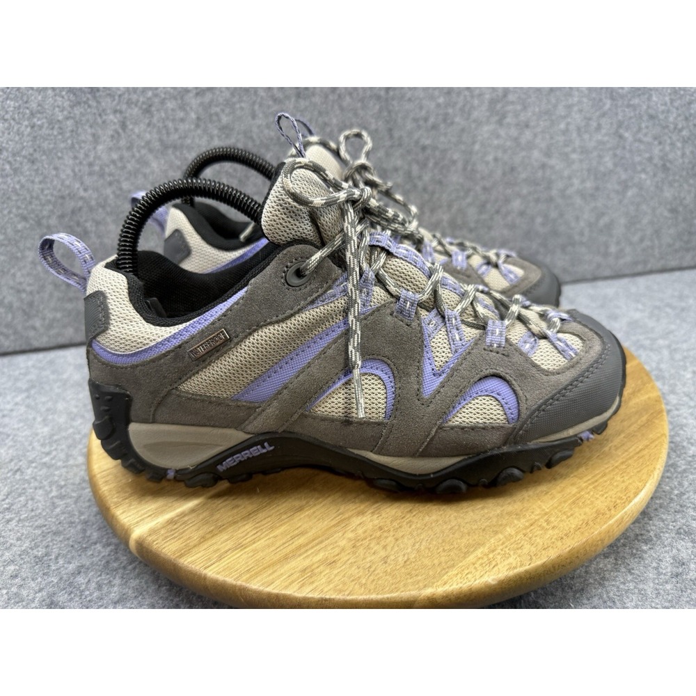 Merrell Women's Taupe and Lavender Hiking Sneakers - Picture 4 of 12